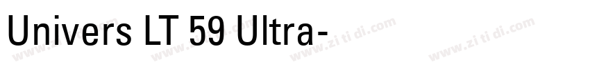 Univers LT 59 Ultra字体转换